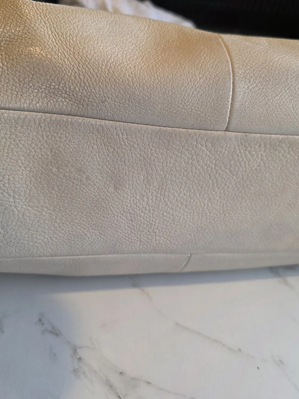 Vintage Coach cream pebbled leather hobo bag slouchy Y2K - Picture 9 of 14